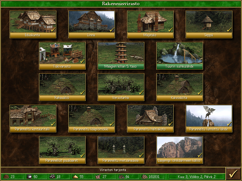 Screenshot from Heroes of Might and Magic 3 showcasing the new condensed font
